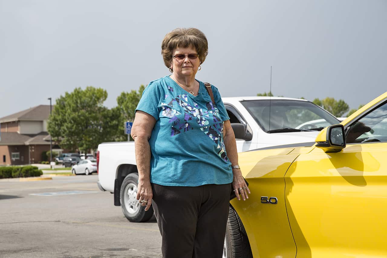Mary Ann and her 2015 Mustang GT Convertible in Fort Dodge, Iowa